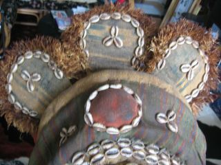 African Mask Dan Tribe Liberia Burnished Wood,  Cowrie Shells,  Bells,  Beads 8