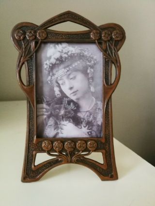 Rare Art Nouveau,  Jugendstil,  Metal Photo Frame