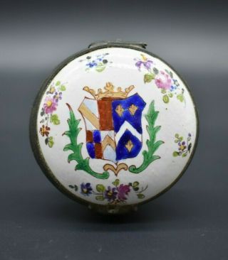 French ceramic decorated trinket box - made in Lille C.  1767 AD 2