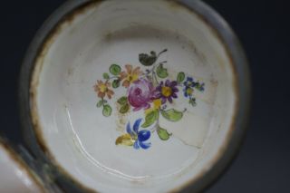 French ceramic decorated trinket box - made in Lille C.  1767 AD 8