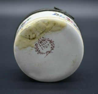 French ceramic decorated trinket box - made in Lille C.  1767 AD 9