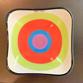 Peter Max Mid - Century Modernist Glass Tray - 1960 