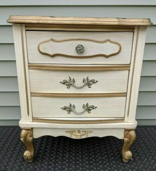 French Provincial Nightstand Side Table Cute 1970 
