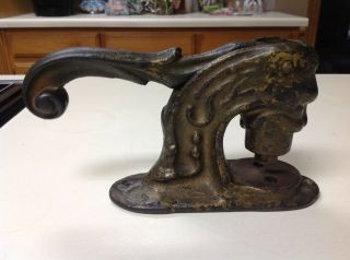 Antique Cast Iron Lions Head Seal Embosser 4