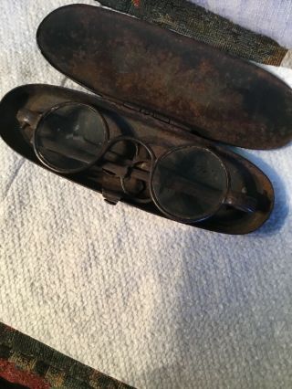 Revolutionary War 18th Century Forge Iron Round Lens Eyeglasses In Case 1760 - 80 8