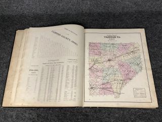 Antique 1876 Atlas Of Clinton County Ohio Lake Griffing & Stevenson 3