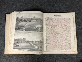 Antique 1876 Atlas Of Clinton County Ohio Lake Griffing & Stevenson 4