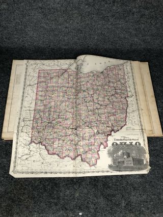 Antique 1876 Atlas Of Clinton County Ohio Lake Griffing & Stevenson 9