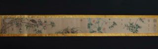 Fine Antique Chinese Hand - painting Scroll Lin Chun Marked - flower&bird 6