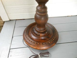 Unusual Pretty Oak Barley Twist Floor Lamp From France Rewired To USA Specs. 4