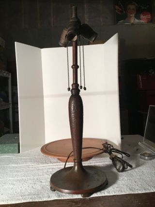 Rare Antique Handel Three Socket Lamp Base
