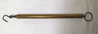Salter 100 Troy Oz 10 Inch Brass Spring Tube Scale Made In England