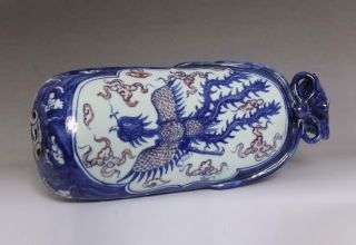 Antique Porcelain Chinese Blue and White Pillow Xuande MK - phoenix 3