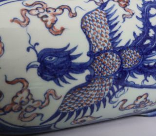 Antique Porcelain Chinese Blue and White Pillow Xuande MK - phoenix 9