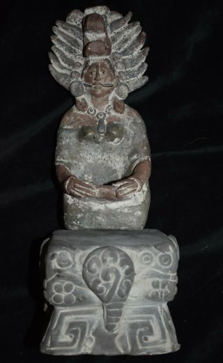 Orig $399.  Pre Columbian Mayan 2 Piece Altar 9 " Prov
