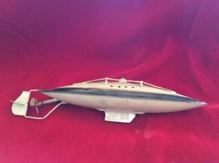 1912 Bing? Submarine,  8 Inches Long,  Tin Wind - Up,  Made In Germany