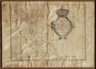 Antique 1787 California Missions Vellum Map Historical Atlas Art Serra Troncoso 2