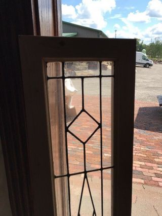 SG 2400 antique leaded glass transom window 12 x 52 2