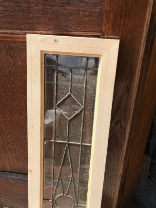 SG 2400 antique leaded glass transom window 12 x 52 6