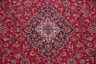 VINTAGE Traditional Floral Oriental Area RUG Hand - Knotted Wool RED Carpet 10x12 5