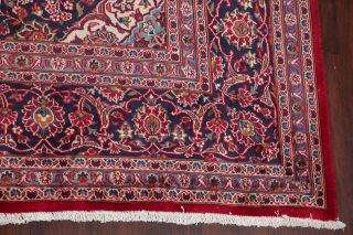 VINTAGE Traditional Floral Oriental Area RUG Hand - Knotted Wool RED Carpet 10x12 7
