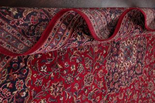 VINTAGE Traditional Floral Oriental Area RUG Hand - Knotted Wool RED Carpet 10x12 9