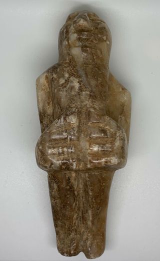 Antique Pre - Columbian Taino Carved Stone Figure 5 3/4 X 2.  5