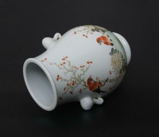 Perfect Antique Chinese Porcelain Famille - Rose Vase Xu Dasheng Mark - bird&mum 4