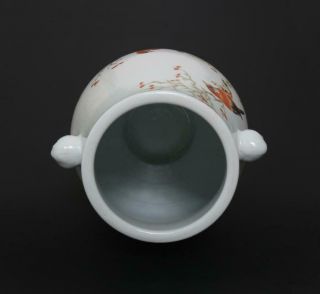 Perfect Antique Chinese Porcelain Famille - Rose Vase Xu Dasheng Mark - bird&mum 5