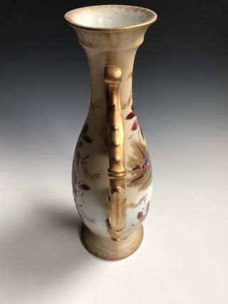 A Large Antique Porcelain European Hand Painted Flower Vase 6