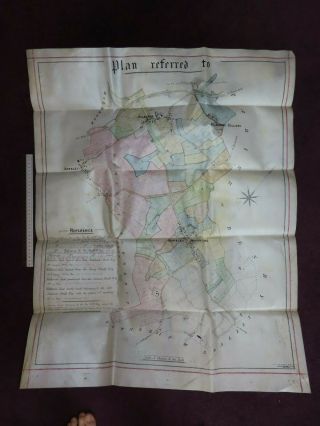 1799 Huge Vellum Map Of Coalfields Of Kilburne Horsley Woodhouse Derby Strutt