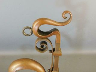 ANTIQUE BRONZE GOTHIC FRENCH FLEUR de LIS SCONCE WALL LAMP BRACKET HOLDER 4