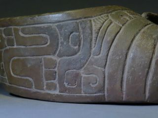 Pre Columbian sacrificial ritual shell bowl ceramic condor wTLtestReport Chavin 6