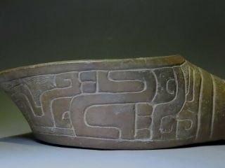 Pre Columbian sacrificial ritual shell bowl ceramic condor wTLtestReport Chavin 7