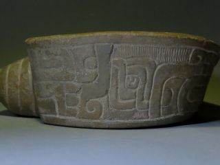 Pre Columbian sacrificial ritual shell bowl ceramic condor wTLtestReport Chavin 8