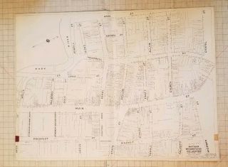 1925 Old City Street Map 100 Locations Hartford - Conn.  Ct By Nathan Nirenstein