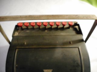 Vintage Todd Protectograph Star Adding Machine With Key. 6