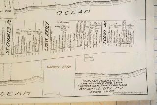 1925 Old Street Map Business Real Estate Locations Atlantic City NJ,  Nirenstein 2