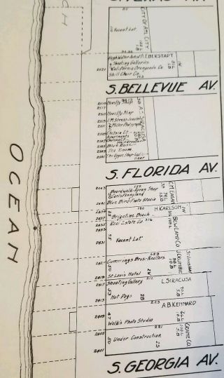 1925 Old Street Map Business Real Estate Locations Atlantic City NJ,  Nirenstein 5