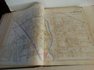 RARE Antique atlas 1888 robinsons norfolk county mass 46 plate color maps 5