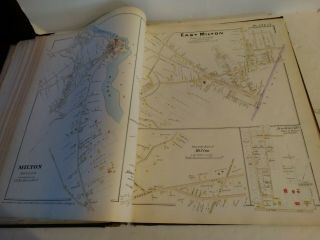 RARE Antique atlas 1888 robinsons norfolk county mass 46 plate color maps 7