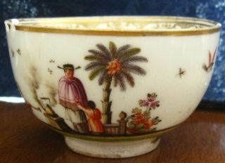 Antique Meissen Handleless Tea Cup 18th Century Heroldt Chinoiserie
