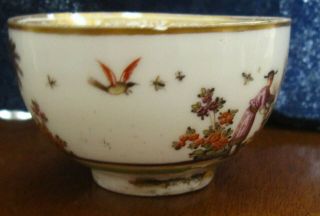 Antique Meissen Handleless Tea Cup 18th Century Heroldt Chinoiserie 4