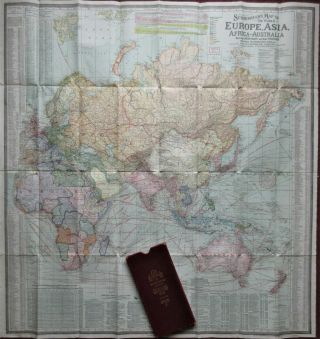 Scarborough’s Map Of The World C1910 Complete With Slip Case