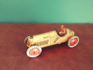 (Private Listing) 1920 ' s Distler JDN Tin Penny Toy Race car Racer 2