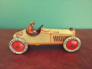 (Private Listing) 1920 ' s Distler JDN Tin Penny Toy Race car Racer 5