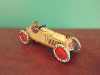 (Private Listing) 1920 ' s Distler JDN Tin Penny Toy Race car Racer 6