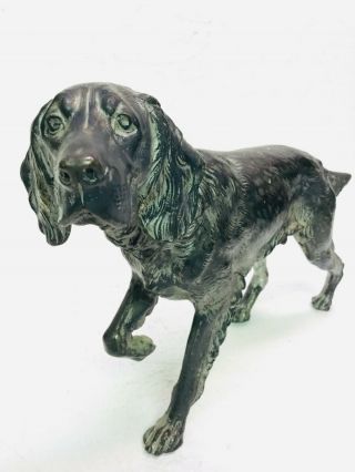 Jennings Brothers Cast Metal Setter Dog Statue,  English Irish 2591 Silver Plate 2