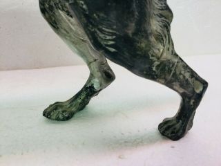 Jennings Brothers Cast Metal Setter Dog Statue,  English Irish 2591 Silver Plate 8
