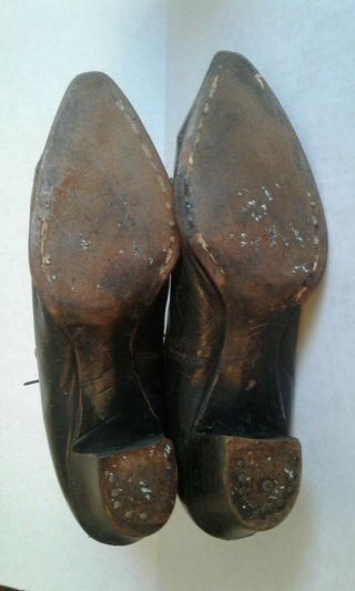 Antique Victorian Edwardian Ladies Black Lace Up Vintage Granny Shoes or Boots 5